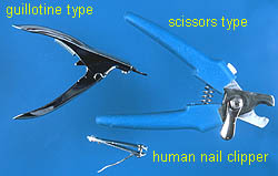 the three different types of cat nail trimmers